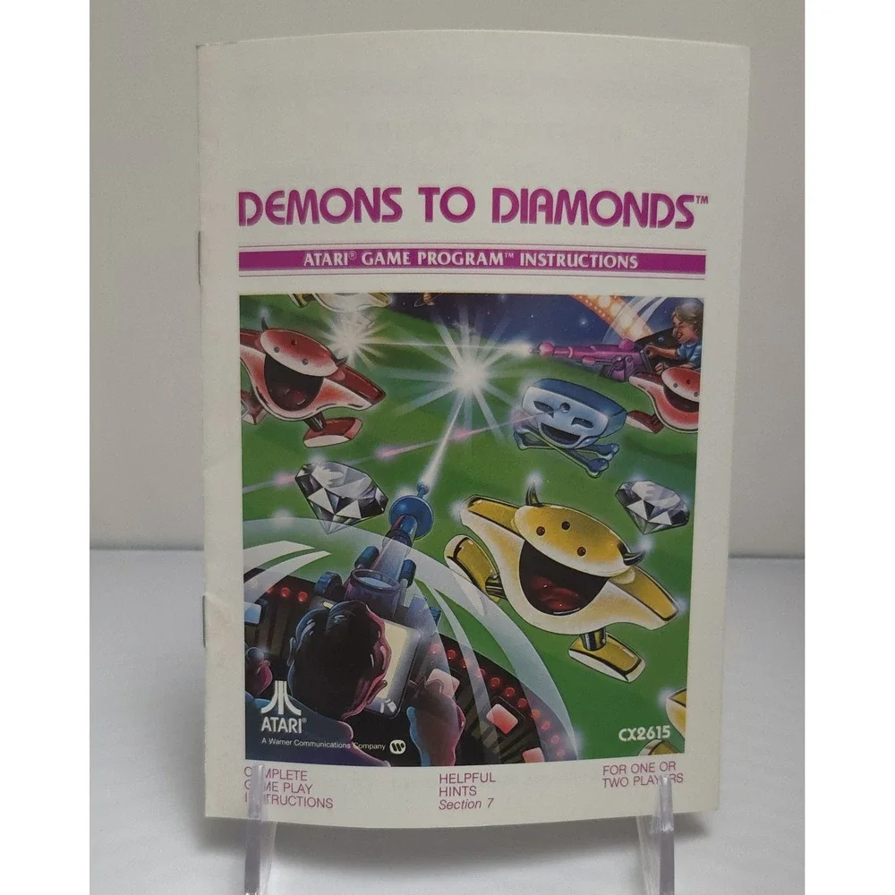 Demons to Diamonds (1982‎ Atari 2600) Cartridge & Manual - Tested & Working!
